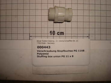 Screw connection,stuffing box,PG 11x8mm,Polyamid