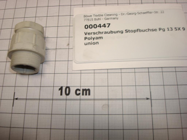 Screw connection,stuffing box,PG 13,5x9mm,Polyamid