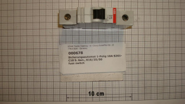 Circuit breaker,1-pole,10A,S261-C10,5th gen.,K16,K25,K50
