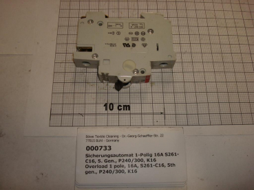 Circuit breaker,1-pole,16A,S261-C16,5th gen.,P240/300,K16