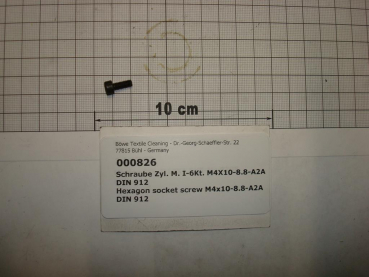 Zylinderschraube DIN912,m.Innensechskant, M4x10mm,8.8,verzinkt