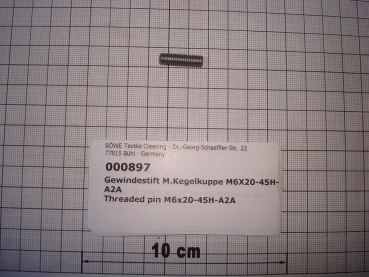 Threaded pin,DIN913,M6x20mm,45H,galvanized