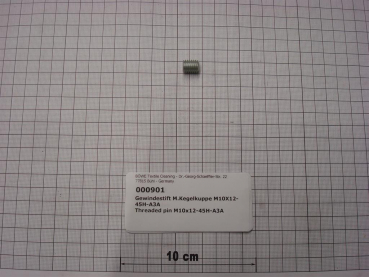 Threaded pin,DIN913,M10x12mm,45H,galvanized