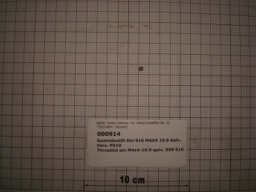 Threaded pin,DIN916,M4x4mm,10.9,galvanized,P5100