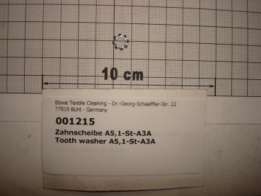 Toothed washer,A5,1mm,galvanized,DIN6797