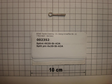 Split pin,4x20mm,galvanized,DIN94