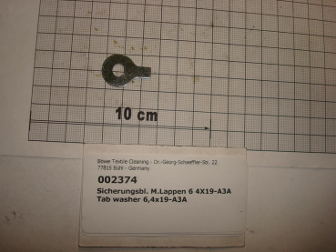 Locking plate,6,4x19mm,galvanized,DIN93