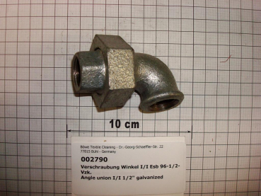 Elbow union,96V15,I/I,1/2",conical sealing,galvanized