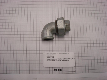 Elbow union,96V20,I/I,3/4",conical sealing,galvanized
