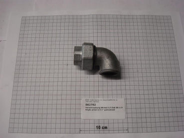 Elbow union,96V25,I/I,1",conical sealing,galvanized
