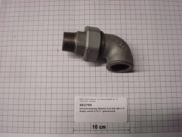 Elbow union,98V25,I/O,1",conical sealing,galvanized