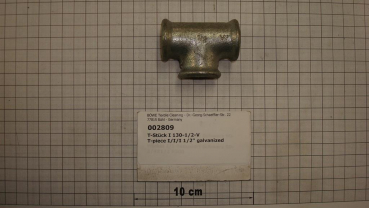 T-piece,130V15,1/2",galvanized