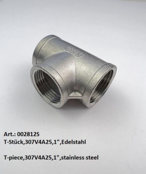 T-piece,307V4A25,1",stainless steel