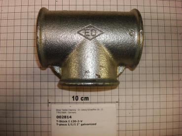 T-piece,130V50,2",galvanized