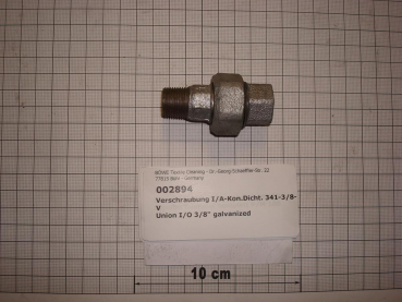 Screw connection,I/O,conical sealing,341V10,3/8",galvanized