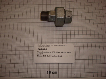 Screw connection,I/O,conical sealing,341V15,1/2",galvanized