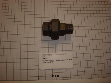 Screw connection,I/O,conical sealing,341S20,3/4",black