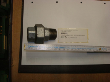 Screw connection,I/O,conical sealing,341V25,1",galvanized