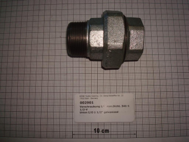 Screw connection,I/O,conical sealing,341V40,1 1/2",galvanized