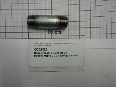 Double nipple,NIPV1506,1/2"x60mm,galvanized