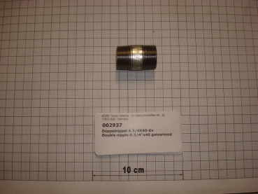 Double nipple,NIPV2004,3/4"x40mm,galvanized