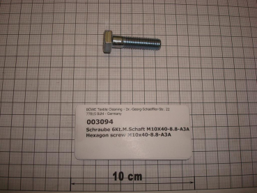 Hexagon screw DIN931,M10x40mm,8.8,galvanized