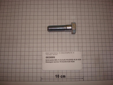Hexagon screw DIN931,M16x55mm,8.8,galvanized