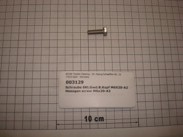Hexagon screw DIN933,M6x20mm,A2 stainless steel