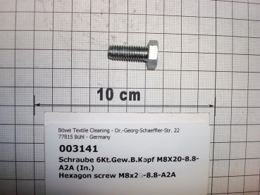Hexagon screw DIN933,M8x20mm,8.8,galvanized