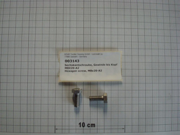 Hexagon screw DIN933,M8x20mm,A2 stainless steel
