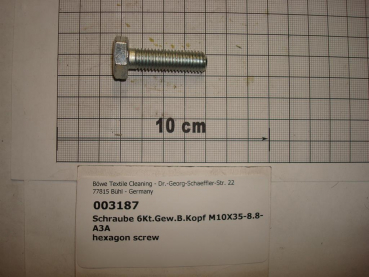 Hexagon screw DIN933,M10x35mm,8.8,galvanized