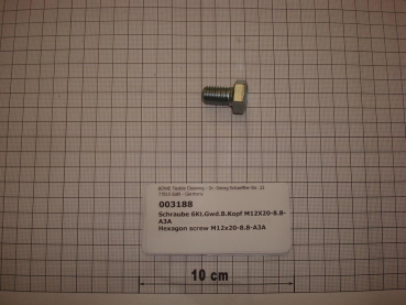Hexagon screw DIN933,M12x20mm,8.8,galvanized
