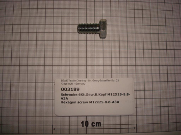 Hexagon screw DIN933,M12x25mm,8.8,galvanized