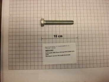 Hexagon screw DIN933,M12x80mm,8.8,galvanized