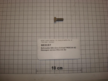 Hexagon screw DIN933,M6x16mm,A2 stainless steel