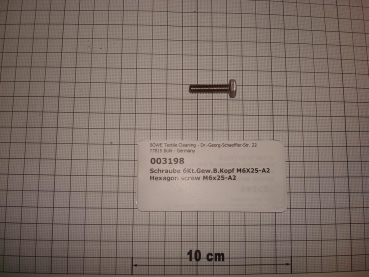 Hexagon screw DIN933,M6x25mm,A2 stainless steel