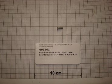 Countersink screw,DIN963,M4x12mm,4.8,galvanized