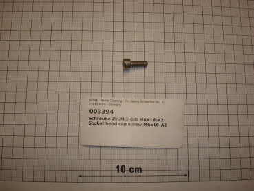 Cylinder screw DIN912,M6x16mm,A2 stainless steel