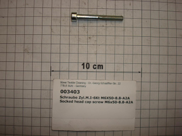 Cylinder screw DIN912,M6x50mm,8.8,galvanized