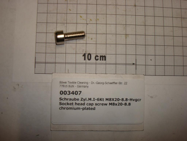 Cylinder screw DIN912,M8x20mm,8.8,chromium-plated