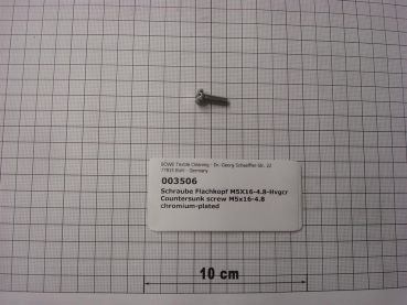 Flat headed screw DIN85,M5x16mm,4.8,chromium-plated