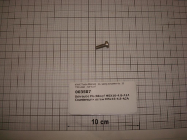 Flat headed screw DIN85,M5x16mm,4.8,galvanized