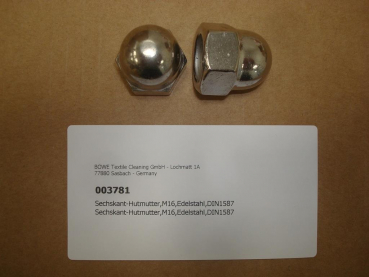 Hexagon cap nut, M16, stainless steel, DIN1587