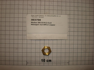 Hexagon nut DIN934,M12,brass