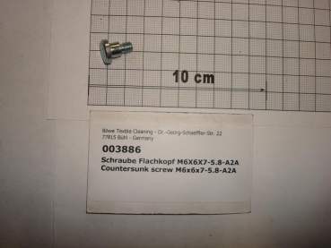 Flat headed screw DIN923,M6x6mmx7,5.8,galvanized
