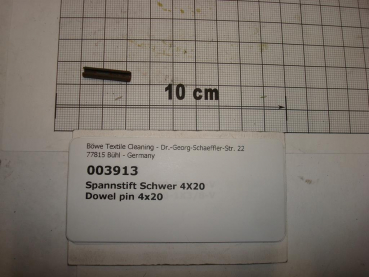Dowel pin,DIN1481,4x20mm,galvanized