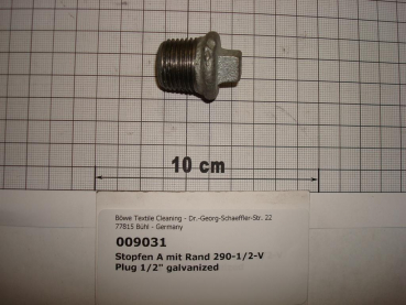 Plug,290V15,1/2",galvanized