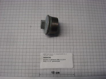 Plug,290V40,1 1/2",galvanized