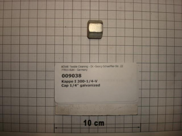 Cap,300V08,1/4",galvanized