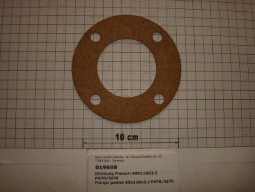 Gasket,round,60x110x3,2mm,4-holes,P470,SI70